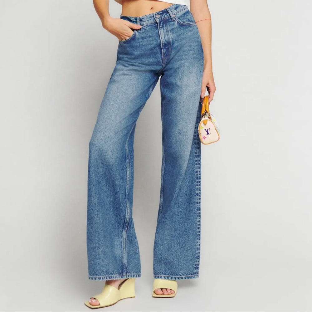 The Reformation Cary High Rise Slouchy Wide Leg Jeans size 26